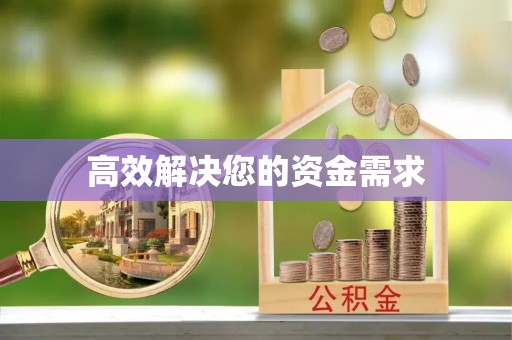 高邑高效解决您的资金需求