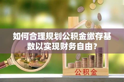 高邑如何合理规划公积金缴存基数以实现财务自由？