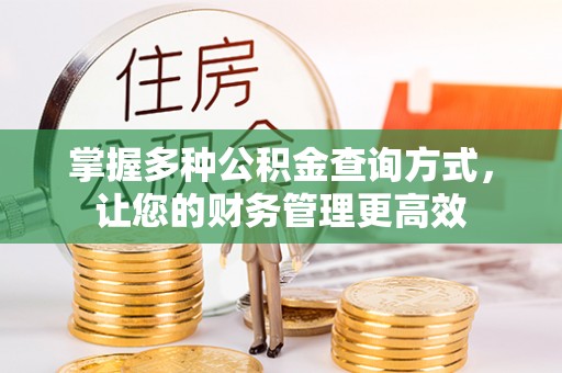 高邑掌握多种公积金查询方式，让您的财务管理更高效