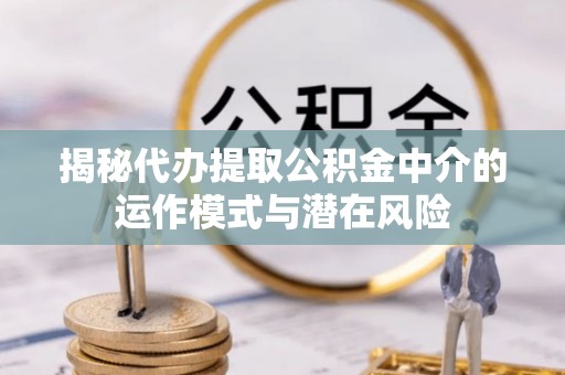 高邑揭秘代办提取公积金中介的运作模式与潜在风险