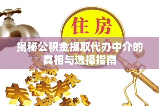 高邑揭秘公积金提取代办中介的真相与选择指南