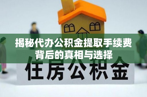 高邑揭秘代办公积金提取手续费背后的真相与选择