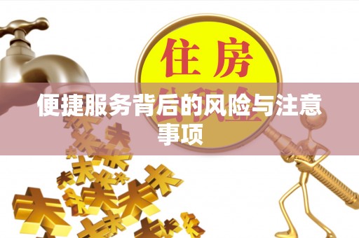 高邑便捷服务背后的风险与注意事项